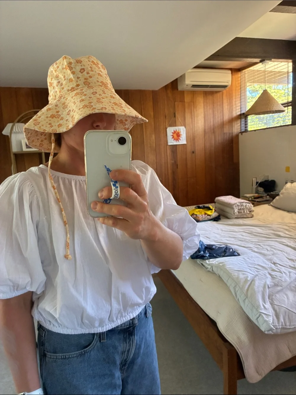 Lack Of Color Floral Tie Sun Hat